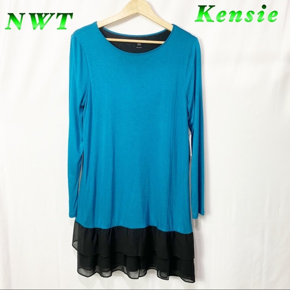Kensie Dresses & Skirts - NWT-Kensie Blue and Black Dress